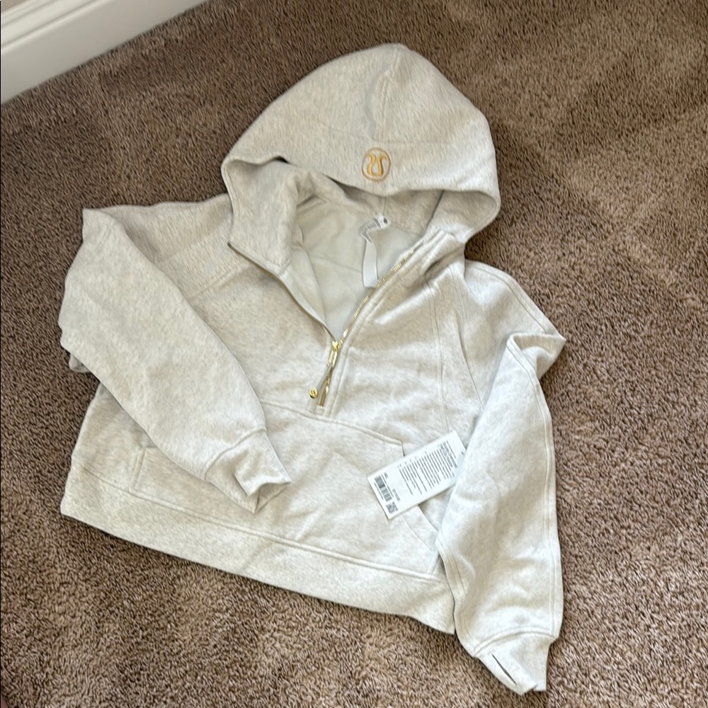Lululemon Athletica Gray Cropped Hoodie